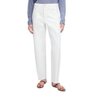 Madewell Curvy Pieced Barrel Leg Jeans Women’s Size 28 Tile White NWT Casual